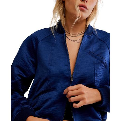 Women's Free People Ellie Satin Bomber Jacket - Primary Image