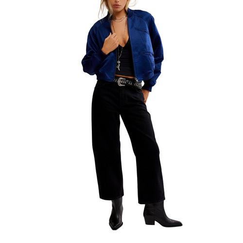 Women's Free People Ellie Satin Bomber Jacket - Primary Image