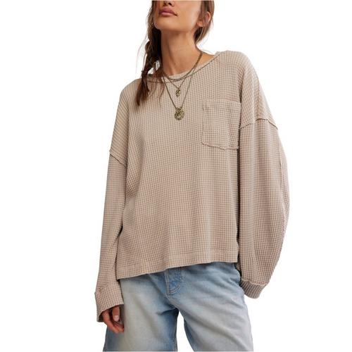 Women's Free People We The Free Dawson Pocket Thermal Long Sleeve T-Shirt - Primary Image
