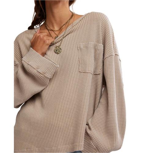 Women's Free People We The Free Dawson Pocket Thermal Long Sleeve T-Shirt - Primary Image