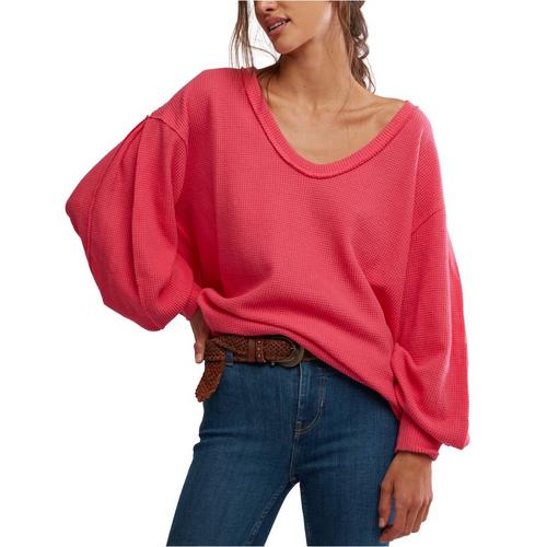 Women's Free People We The Free Coast 2 Coast Thermal Long Sleeve Scoop Neck Shirt - Primary Image