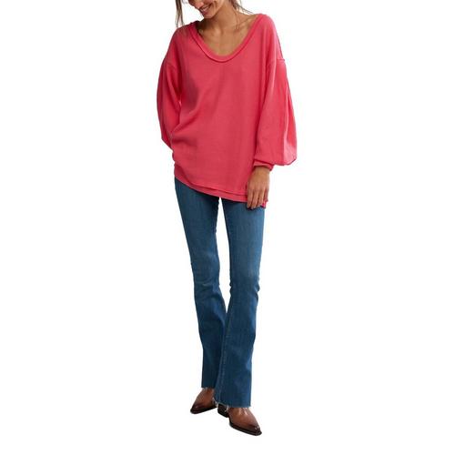 Women's Free People We The Free Coast 2 Coast Thermal Long Sleeve Scoop Neck Shirt - Primary Image