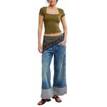 Women's Free People Clean Lines Sunfade Square Neck Shirt - Thumbnail 5 of 5