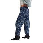 Women's Free People We The Free Good Luck Printed Relaxed Fit Barrel Jeans - Thumbnail 3 of 6