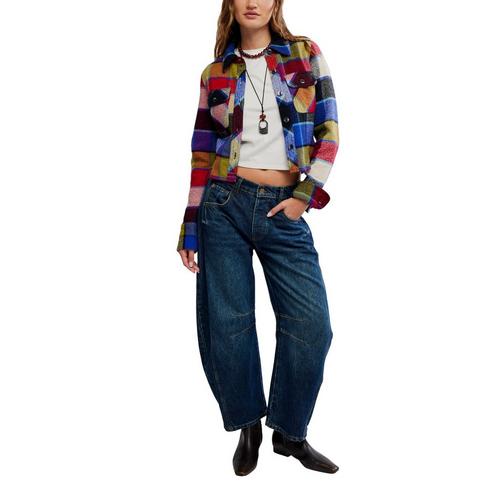 Women's Free People We The Free Winnie Plaid Long Sleeve Shacket - Primary Image