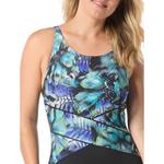 Women's Gabar High Neck Heathered One Piece Swimsuit - Thumbnail 3 of 3