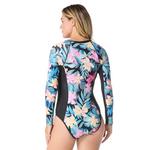 Women's Beach House Sport Sculpt Long Sleeve Zip Front One Piece Swimsuit - Thumbnail 2 of 3