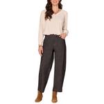 Women's Democracy Cased Hem Knit Long Sleeve V-Neck Shirt - Thumbnail 4 of 4