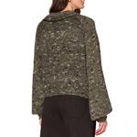 Women's Democracy Placement Embroidery Raglan V-Neck Pullover Sweater - Thumbnail 3 of 4