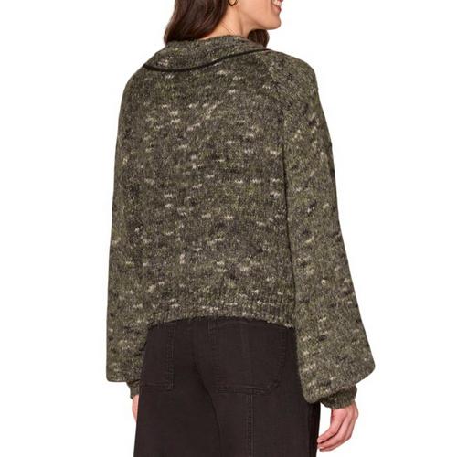 Women's Democracy Placement Embroidery Raglan V-Neck Pullover Sweater - Primary Image