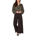 Women's Democracy Placement Embroidery Raglan V-Neck Pullover Sweater - Thumbnail 4 of 4