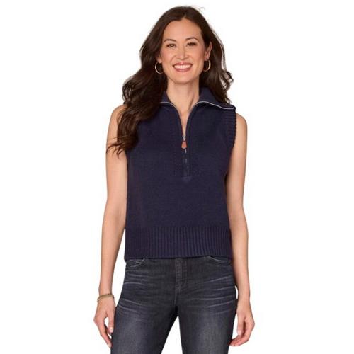 Women's Democracy Half Zip Sleeveless Sweater Vest - Primary Image
