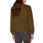 Women's Democracy Rhinestone Embroidered Sleeve Mock Neck Pullover Sweater - Thumbnail 3 of 3