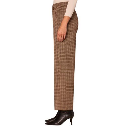 Women's Democracy "Ab"leisure Skyrise Pull-On Plaid Wide Leg Dress Pants - Primary Image