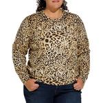 Women's Democracy Plus Size Sequin Embroirdery Printed Pullover Sweater - Thumbnail 1 of 3