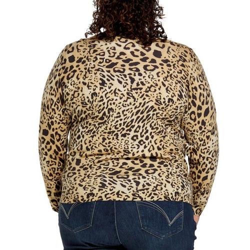 Women's Democracy Plus Size Sequin Embroirdery Printed Pullover Sweater - Primary Image
