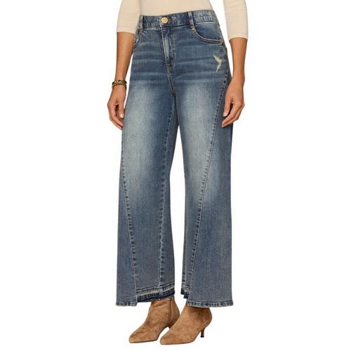 Women's Democracy "Ab"solution Skyrise Uneven Release Step Hem Wide Leg Jeans - Primary Image