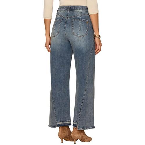 Women's Democracy "Ab"solution Skyrise Uneven Release Step Hem Wide Leg Jeans - Primary Image