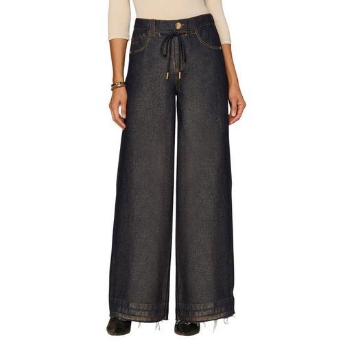 Women's Democracy Skyrise Cinched Drawstring Waist Wide Leg Jeans - Primary Image