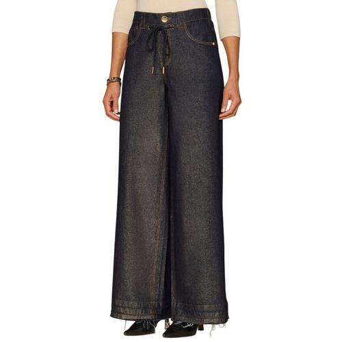 Women's Democracy Skyrise Cinched Drawstring Waist Wide Leg Jeans - Primary Image