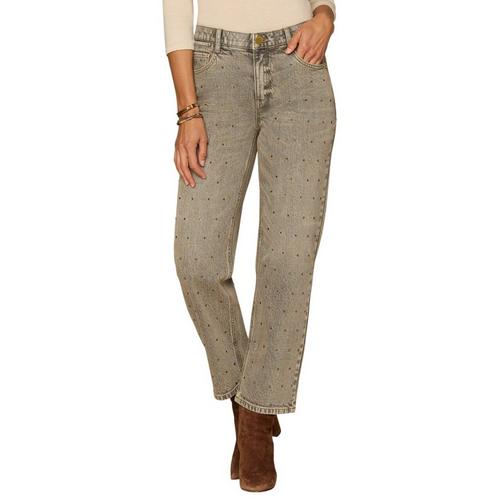 Women's Democracy "Ab"Solution Rhinestone Round Up Boyfriend Jeans - Primary Image