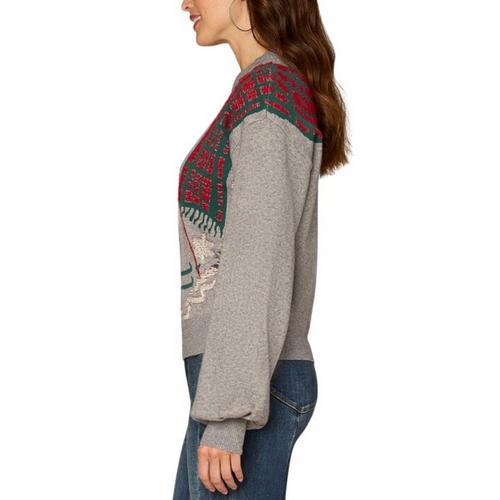Women's Democracy Skiing Dog Jacquard Pullover Sweater - Primary Image