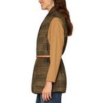 Women's Democracy Stand Collar Button Front Elongated Woven Vest - Thumbnail 2 of 3