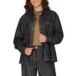 Women's Democracy Snap Button Release Hem Denim Long Sleeve Shacket - Thumbnail 1 of 3