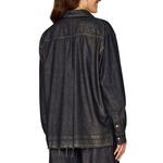 Women's Democracy Snap Button Release Hem Denim Long Sleeve Shacket - Thumbnail 3 of 3