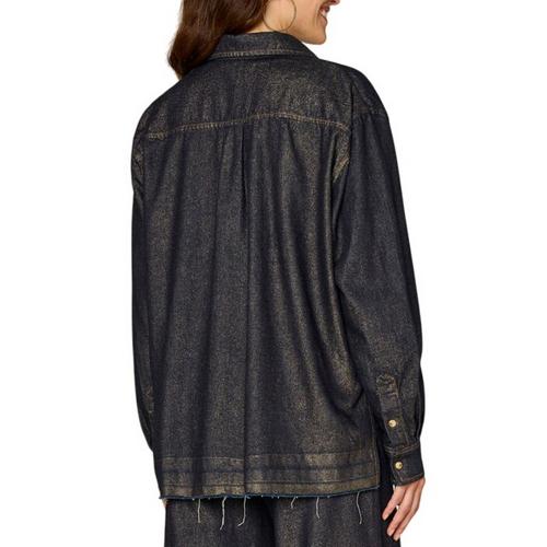 Women's Democracy Snap Button Release Hem Denim Long Sleeve Shacket - Primary Image