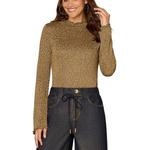 Women's Democracy Bell Sleeve Printed Mock Neck Pullover Sweater - Thumbnail 1 of 4