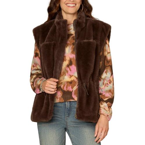 Women's Democracy Zip Front Woven Vest - Primary Image