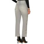 Women's Democracy "Ab"solution Western Embroidery Fray Hem Slim Straight Jeans - Thumbnail 3 of 3