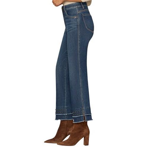 Women's Democracy "Ab"solution Double Layer Fray Hem Kick Flare Jeans - Primary Image