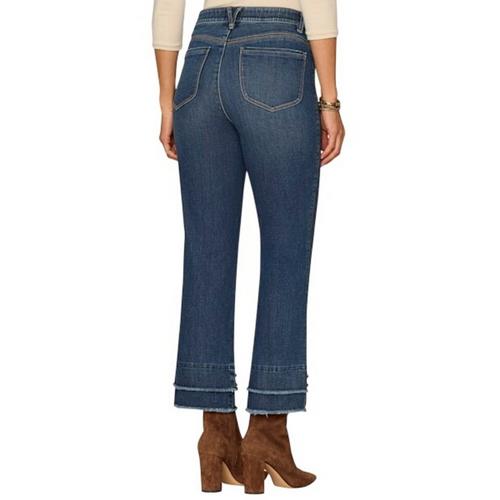 Women's Democracy "Ab"solution Double Layer Fray Hem Kick Flare Jeans - Primary Image