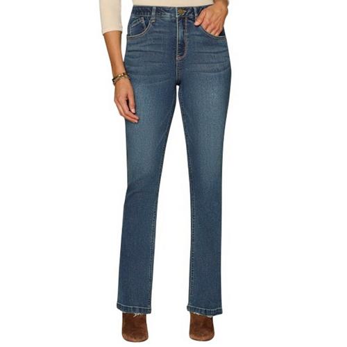 Women's Democracy "Ab"solution Rope Cascading D Pocket Itty Bitty Bootcut Jeans - Primary Image