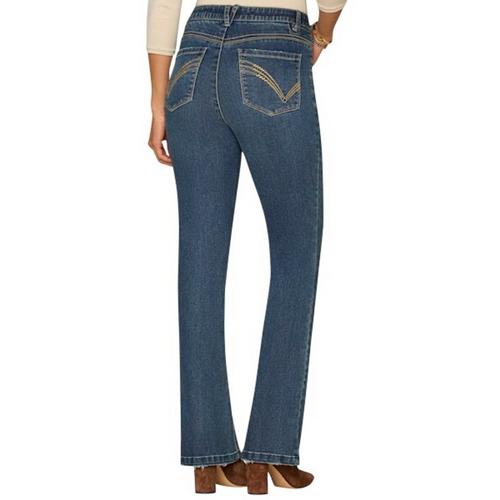 Women's Democracy "Ab"solution Rope Cascading D Pocket Itty Bitty Bootcut Jeans - Primary Image