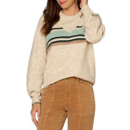 Women's Democracy Stripe 2-Fer Pullover Sweater - Primary Image