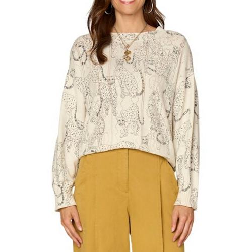 Women's Democracy Printed Pullover Sweater - Primary Image