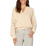 Women's Democracy Die Cut Embroidered Notch Neck Pullover Sweater - Thumbnail 1 of 3