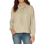 Women's Democracy Mix Media Knit Long Sleeve Cowl Neck Shirt - Thumbnail 1 of 3