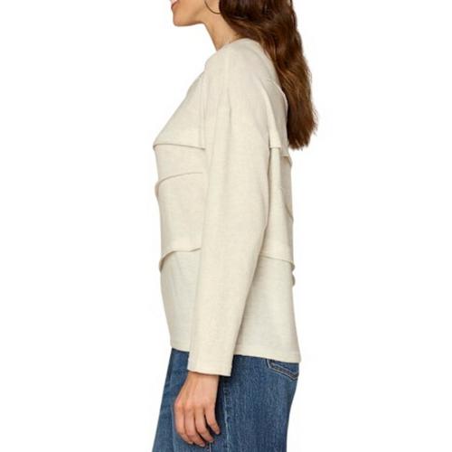 Women's Democracy Mix Media Overlock Detail Long Sleeve Shirt - Primary Image