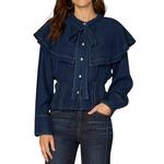 Women's Democracy Pleat Detail Lyocell Long Sleeve Shacket - Thumbnail 1 of 5