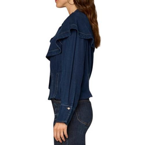 Women's Democracy Pleat Detail Lyocell Long Sleeve Shacket - Primary Image