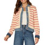 Women's Democracy Mix Media Curved Hem Denim Jacket - Thumbnail 1 of 3