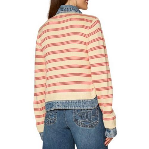 Women's Democracy Mix Media Curved Hem Denim Jacket - Primary Image