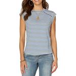 Women's Democracy Extended Cap Sleeve Stripe Blocked Shirt - Thumbnail 1 of 3