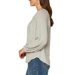 Women's Democracy Smocking Detail Knit Long Sleeve Notch Neck Shirt - Thumbnail 2 of 2