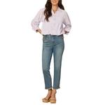 Women's Democracy Smocked Bubble Hem 3/4 Sleeve Button Up Shirt - Thumbnail 4 of 4