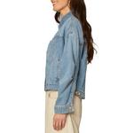 Women's Democracy Oversized Barrel Sleeve Denim Jacket - Thumbnail 2 of 4